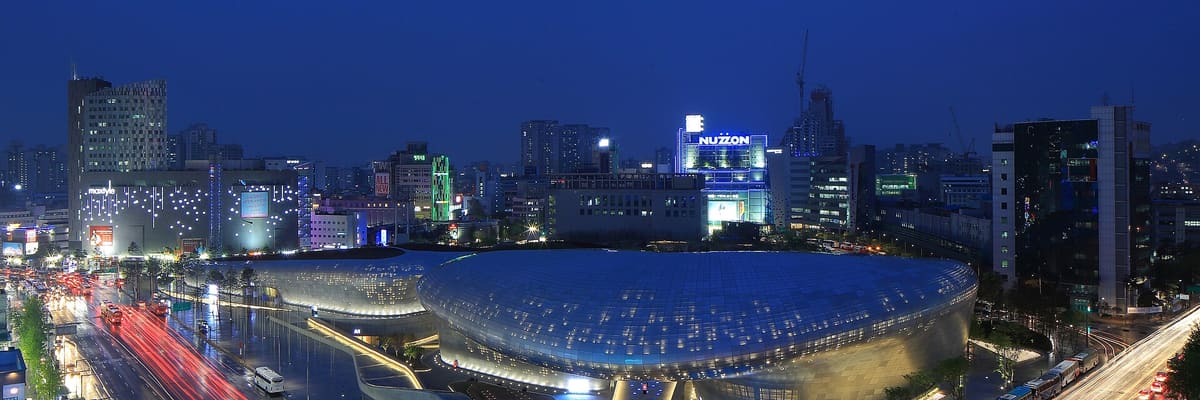 Dongdaemun Design Plaza — Dongdaemun Design Plaza at night, Seoul, Korea