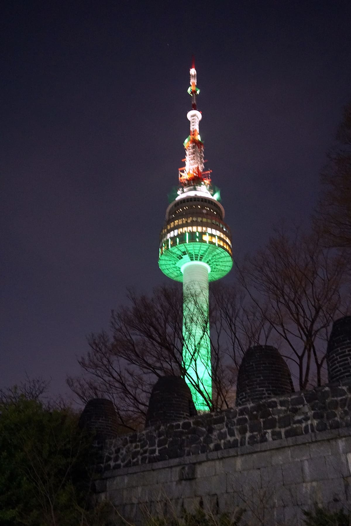 N Seoul Tower on Namsan — Namsan Seoul Tower at night