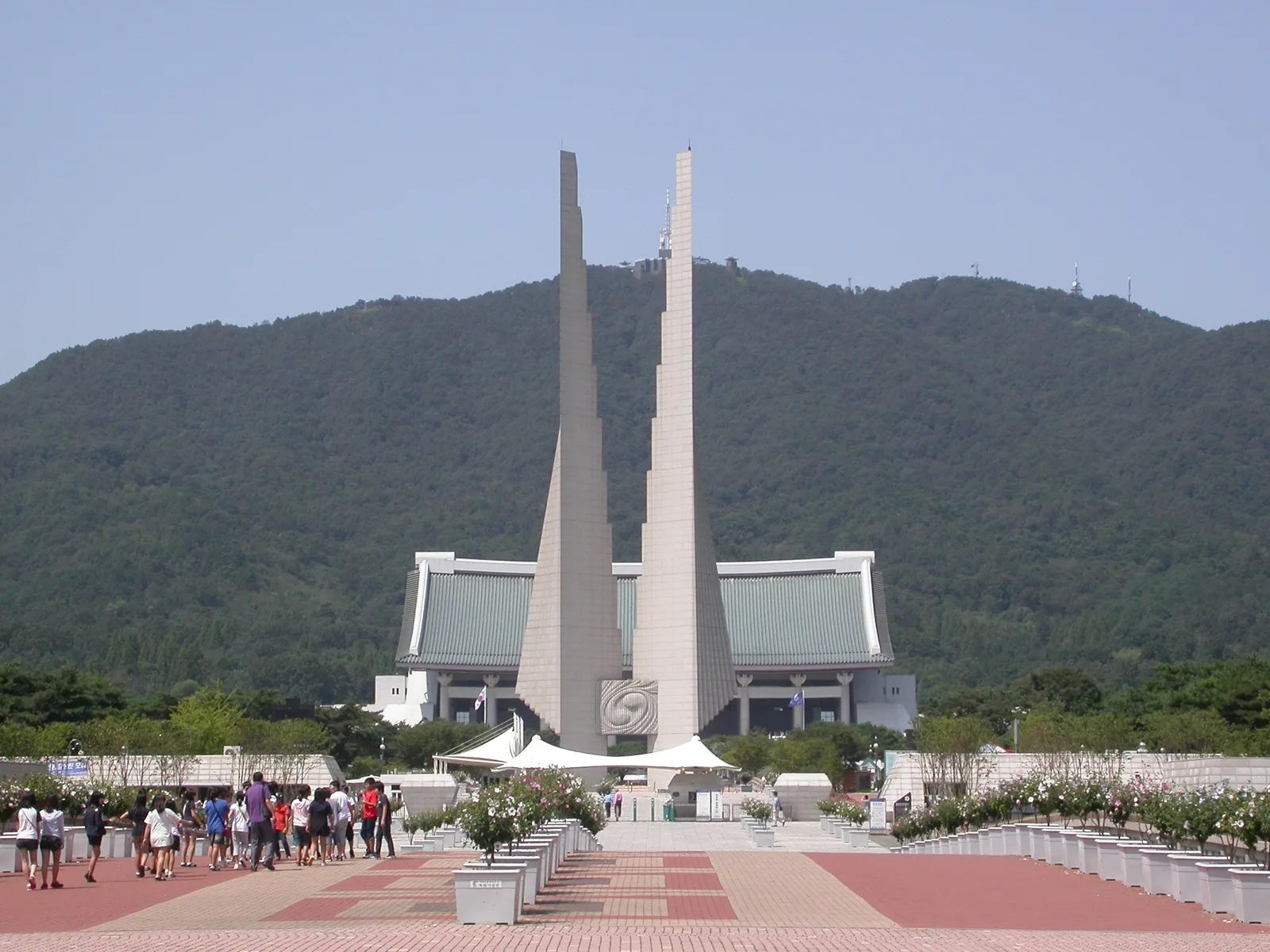The Monument to the Nation in front of the Independence Hall of Korea in Cheonan