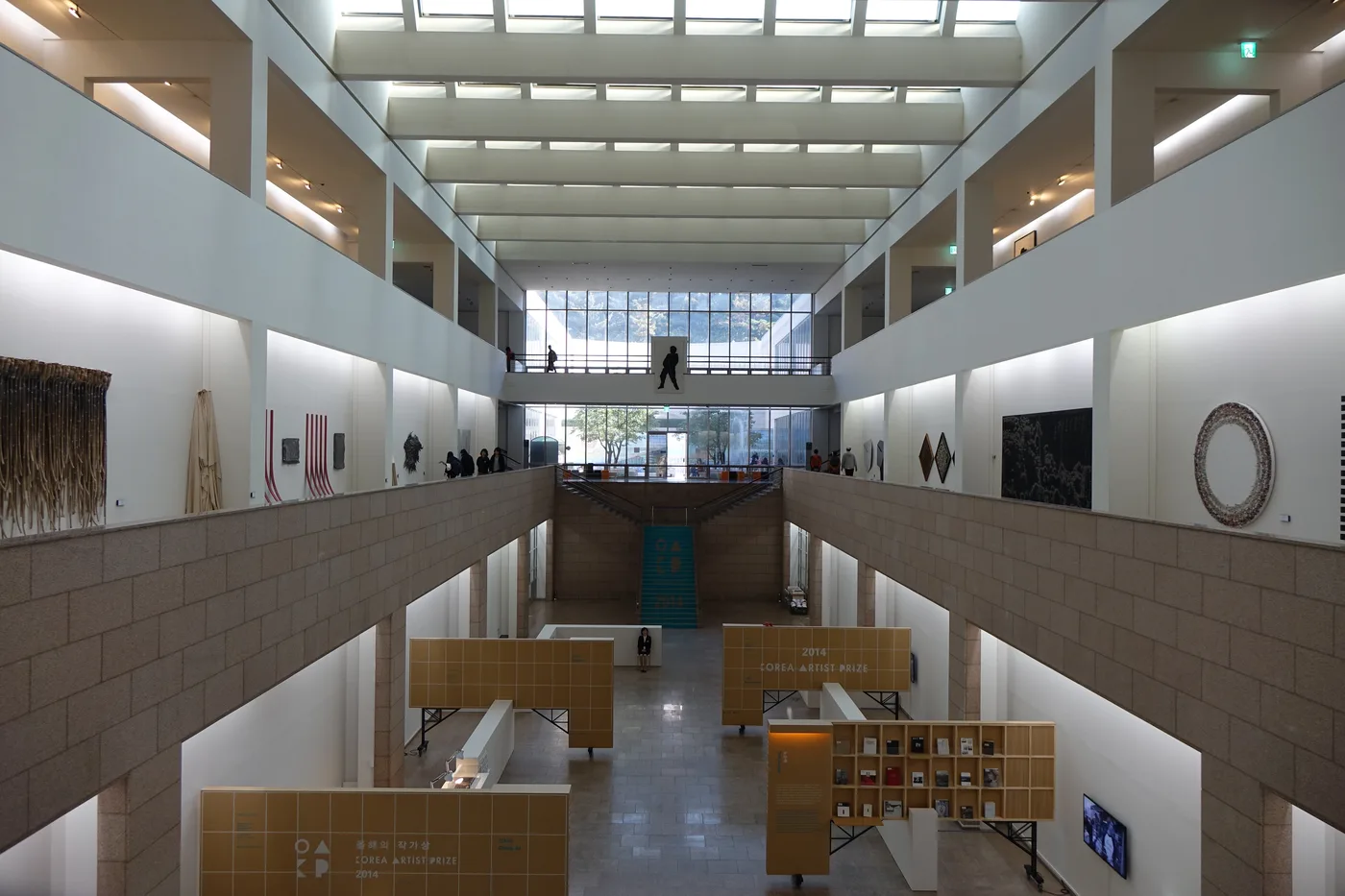 The multi-level gallery atrium inside the National Museum of Modern and Contemporary Art in Gwacheon