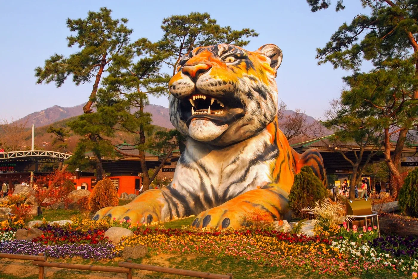 The tiger monument marking Seoul Grand Park in Gwacheon, South Korea