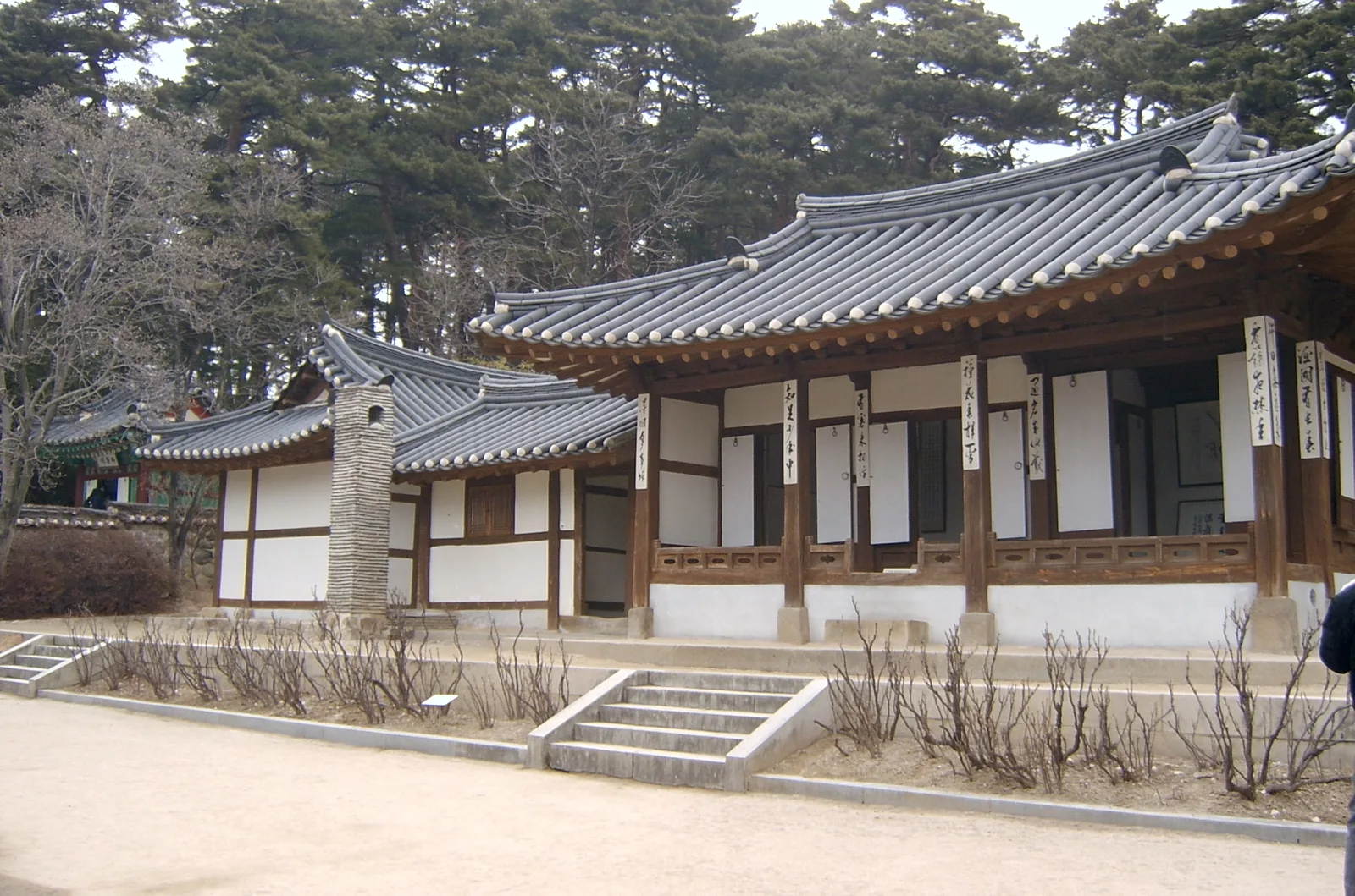 The historic timber Ojukheon house and courtyard inside the Gangneung heritage complex