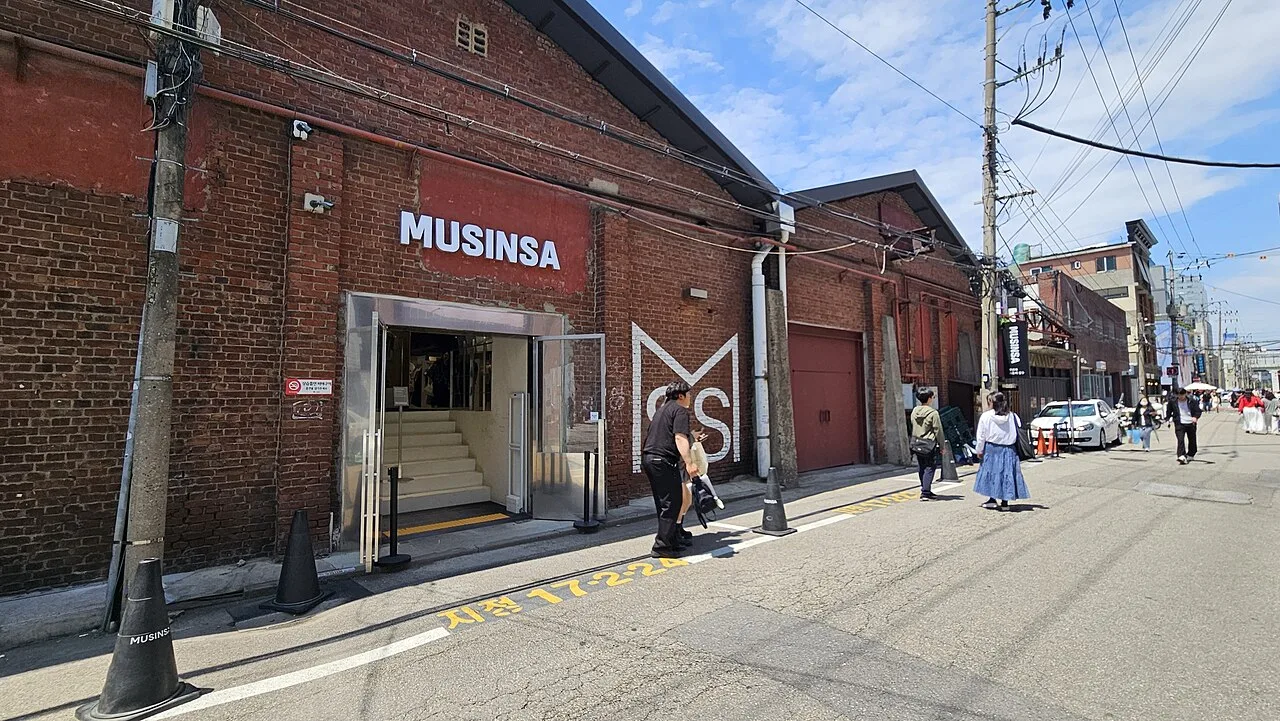A red-brick converted industrial street in Seongsu-dong, Seoul
